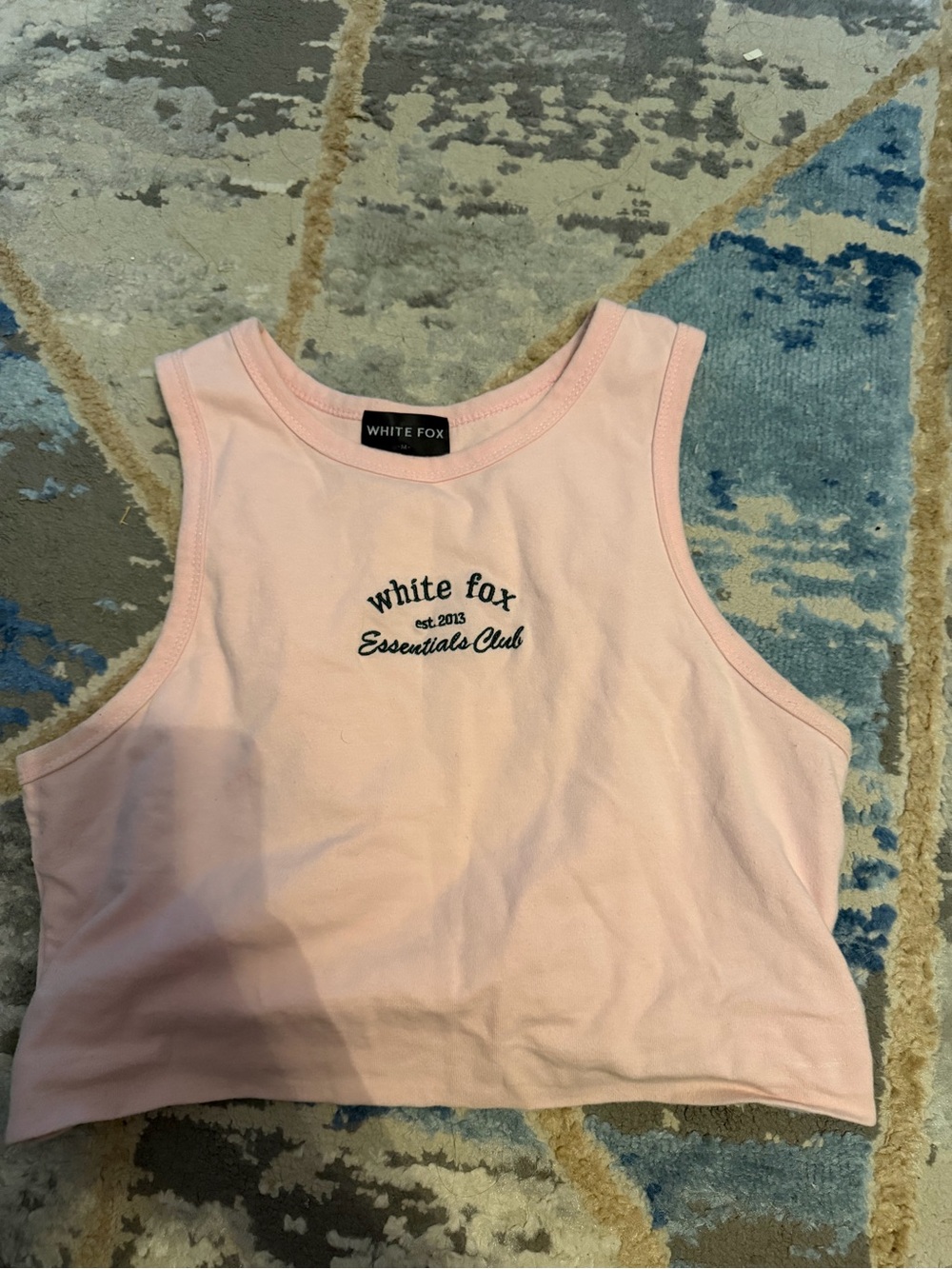 White Fox Boutique Pink Cropped Tank Top